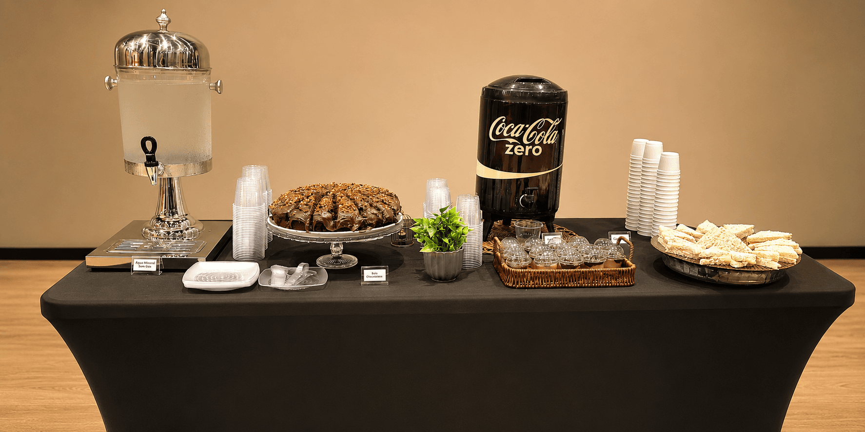 Coffee break — serviço montado pela Origem Coffee & Break em Fortaleza